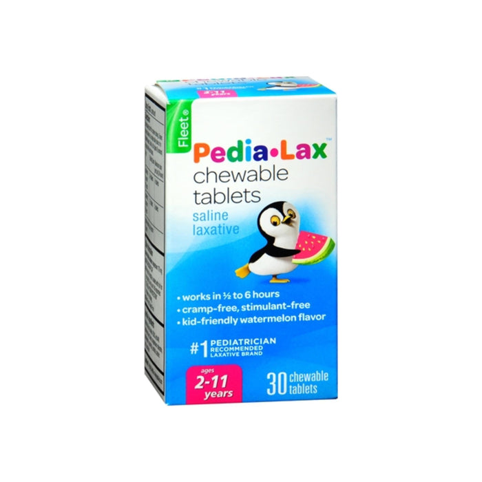 Fleet Pedia-Lax Chewable Tablets Watermelon Flavor 30 Tablets