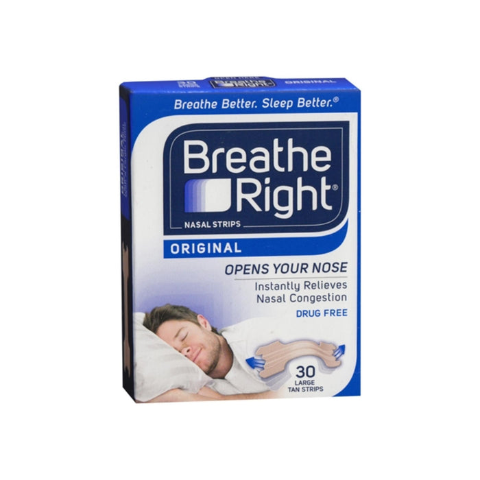 Breathe Right Nasal Strips Original Tan