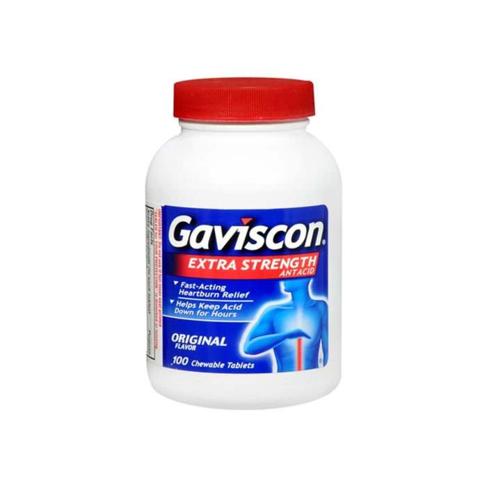 Gaviscon Tablets Extra Strength Original Flavor 100 Tablets