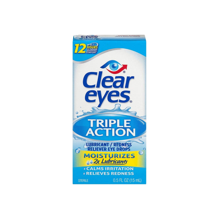 Clear Eyes Triple Action Relief Eye Drops 0.50 oz