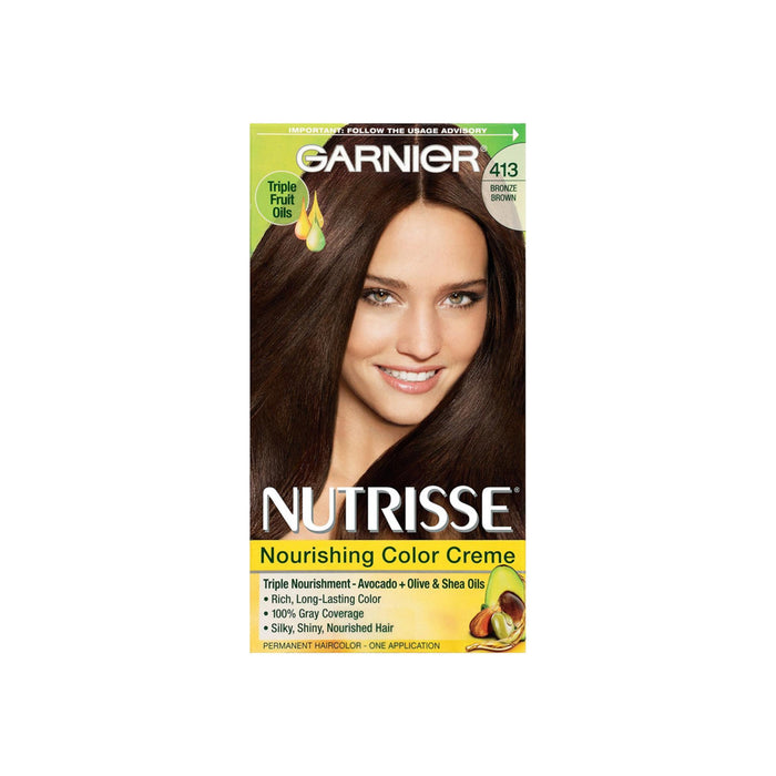 Garnier Nutrisse Nourishing Color Creme, Bronze Brown [413] 1 ea