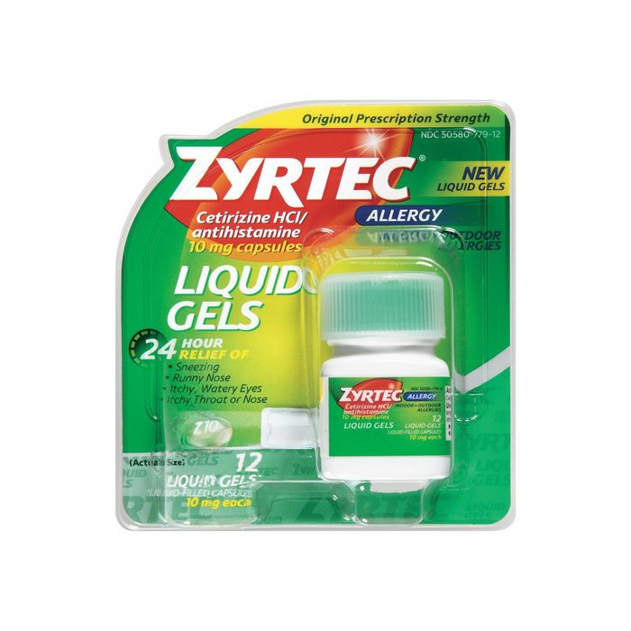 Zyrtec Allergy 10 mg Liquid Gels 12 ea