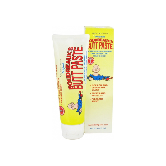 Boudreaux's Butt Paste Tube, Diaper Rash Ointment 4 oz