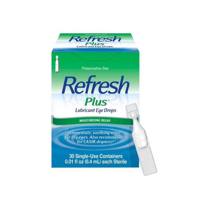 REFRESH PLUS Lubricant Eye Drops Single-Use Containers 30 Each