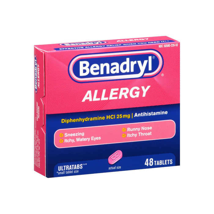 Benadryl Allergy Relief, Ultratab Tablets 48 ea