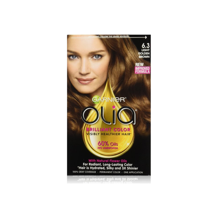 Garnier Oil Powered Permanent Haircolor, 6.3 Light Golden Brown  1 ea