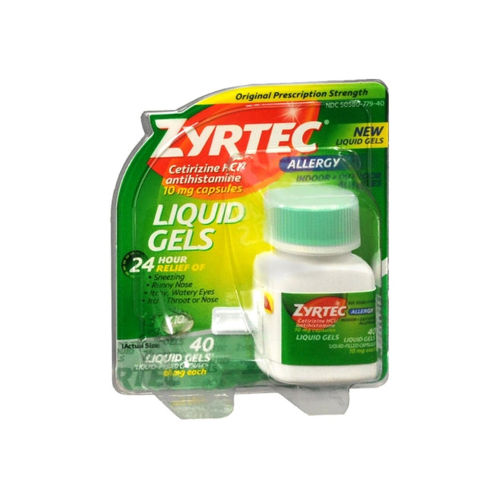 Zyrtec Allergy 10 mg Liquid Gels 40 Liquid Gels