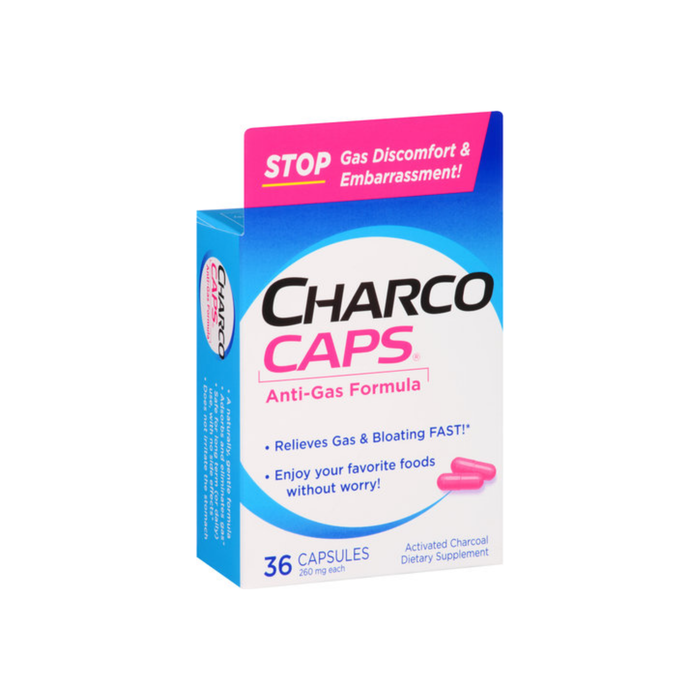 CharcoCaps 260 mg Capsules 36 ea