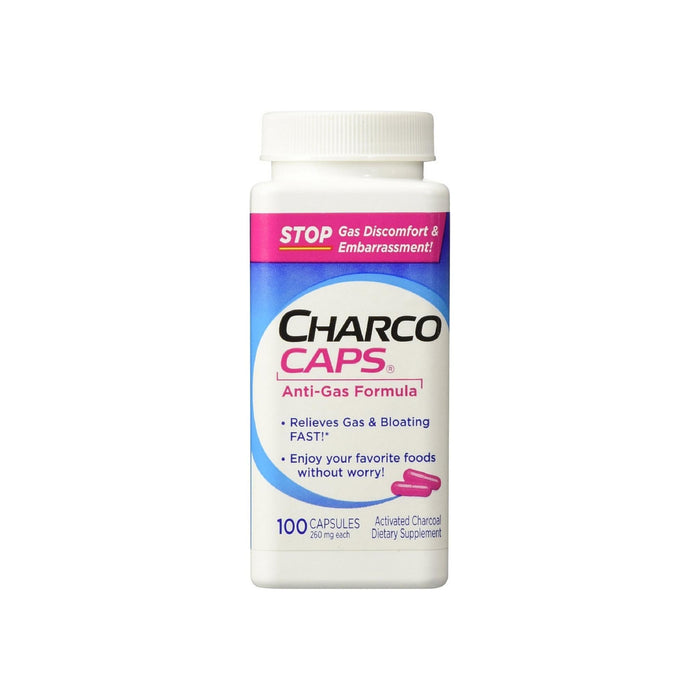 CharcoCaps Anti-Gas Formula Capsules 100 ea