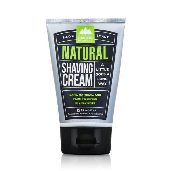 Pacific Shaving Company Shave Smart Natural Shave Cream - With Safe, Natural, and Plant-Derived Ingredients, TSA Friendly, Made in USA, 3.4 oz