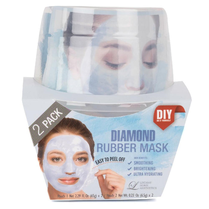 Lindsay Home Aesthetics 2 Pack Diamond Rubber Mask 5.04 oz