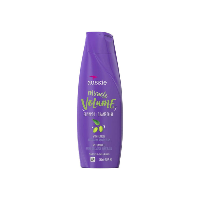 Aussie Miracle Volume Shampoo with Bamboo and Australian kakadu Plum, 12.1 oz