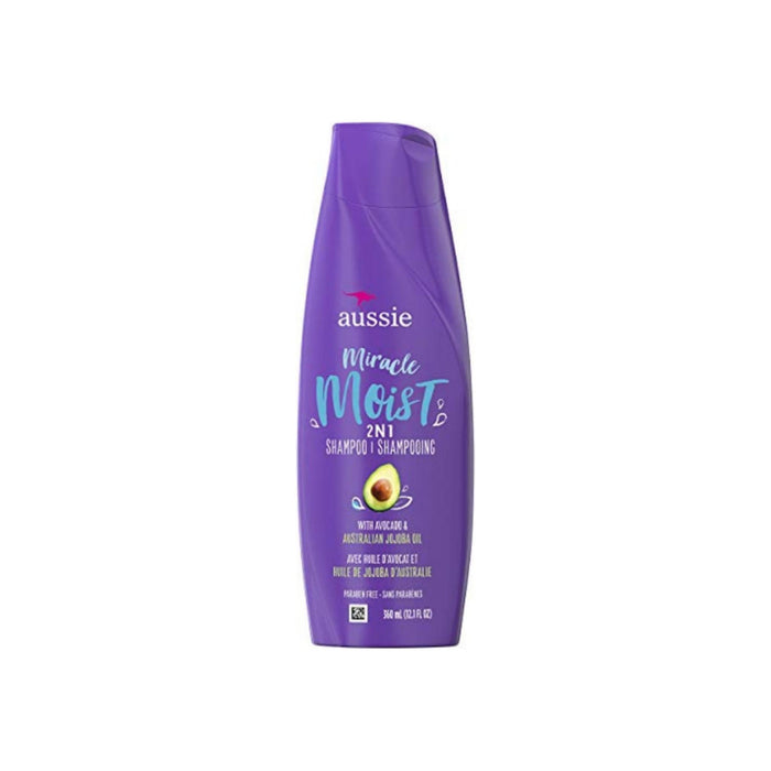 Aussie Shampoo 2 In 1 Miracle Moist 12.1 oz