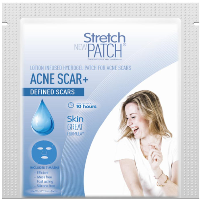 Stretch Patch ACNE SCAR+ for Defined Scars Lotion Infused Hot Patch For Acne Scars 7 Masks per Pack