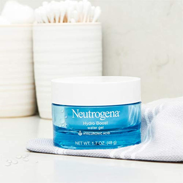 Neutrogena Hydro Boost Hyaluronic Acid Hydrating Water Gel Daily Face Moisturizer for Dry Skin, Oil-Free, Non-Comedogenic & Dye-Free Face Lotion, 1.7 fl. oz