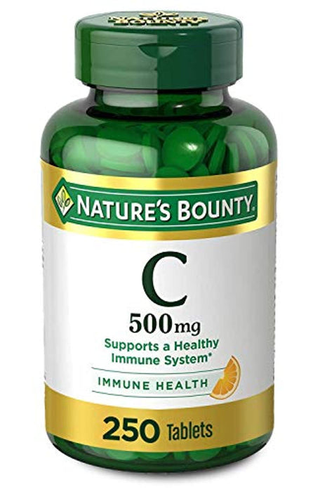 Vitamin C by Nature’s Bounty for immune support. Vitamin C is a leading immune support vitamin, 500mg, 250 Tablets