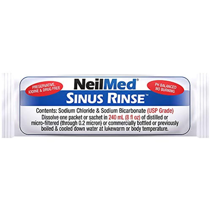 NeilMed Sinus Rinse All Natural Relief Premixed Refill Packets 100 Each