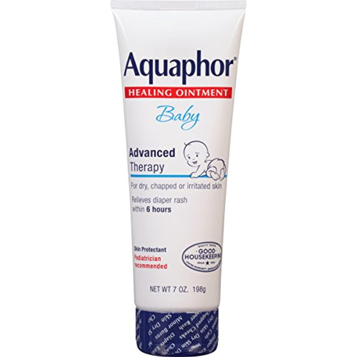 Aquaphor Baby Healing Ointment - For Chapped Skin, Diaper Rash and Minor Scratches - 7 Oz. Tube