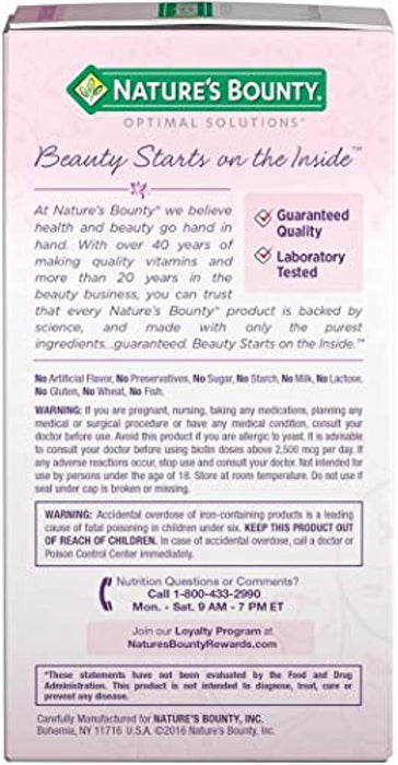 Nature's Bounty Optimal Solutions Hair Skin & Nails Extra Strength