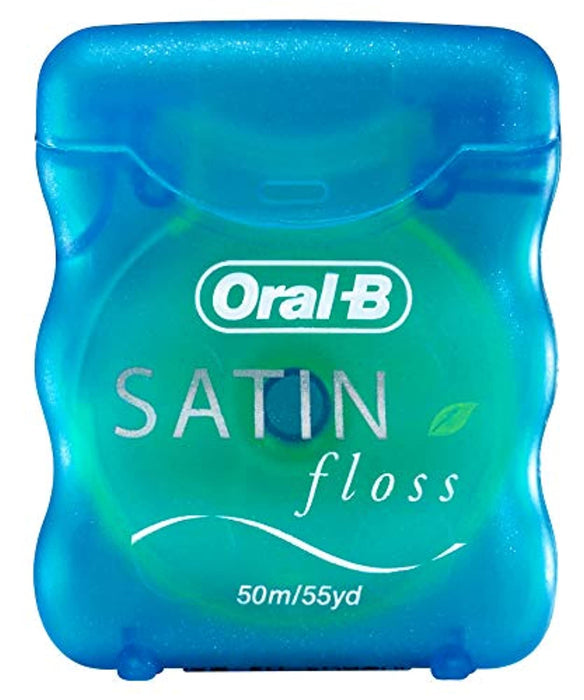 Oral-B Complete SatinFloss Dental Floss, Mint, 50 M (54.6 yd), Pack of 2