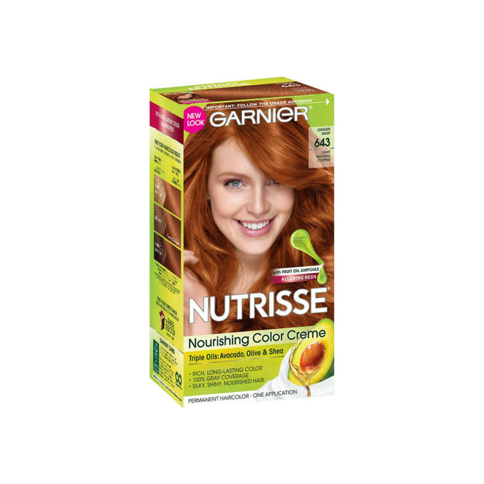 Garnier Nutrisse Nourishing Color Creme [643] Light Natural Copper 1 ea