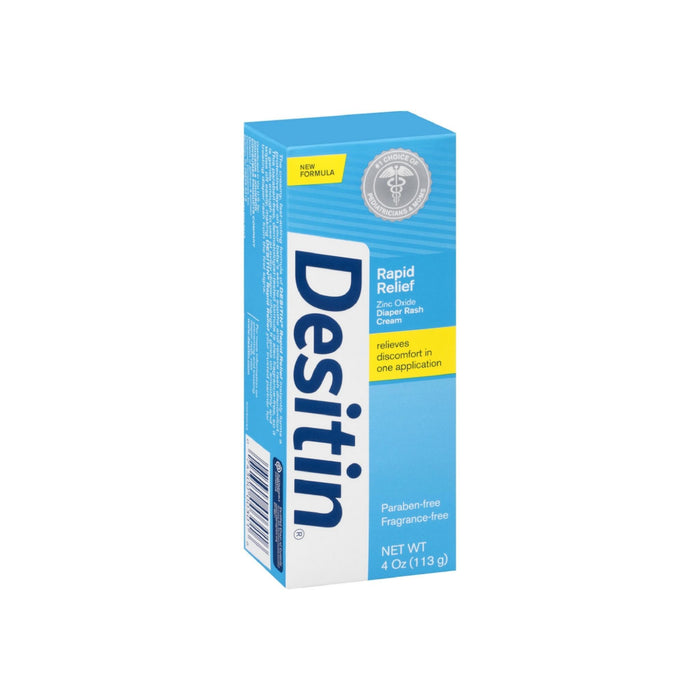 DESITIN Rapid Relief Zinc Oxide Diaper Rash Cream 4 oz