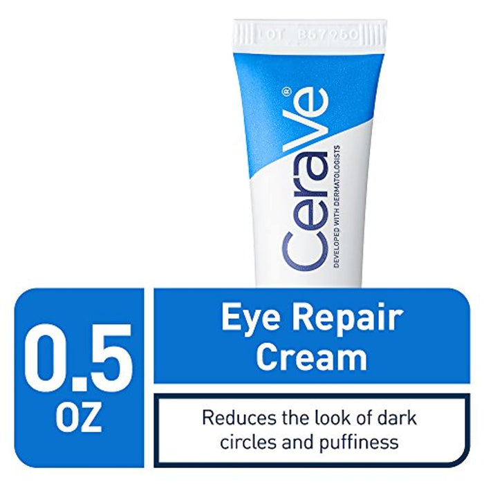 CeraVe Eye Repair Cream | 0.5 oz | Eye Cream for Dark Circles & Puffiness | Fragrance Free