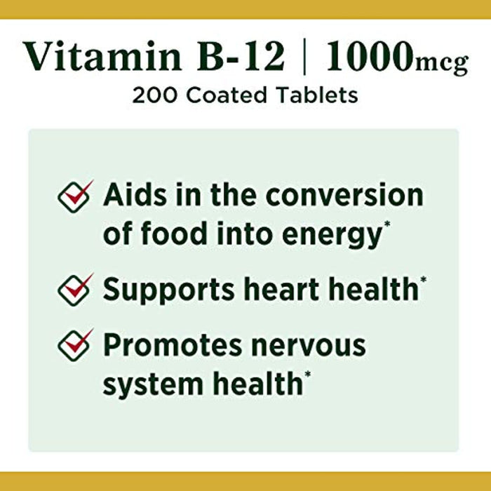 Nature's Bounty Vitamin B-12, 1000 mcg - Vitamin Supplement