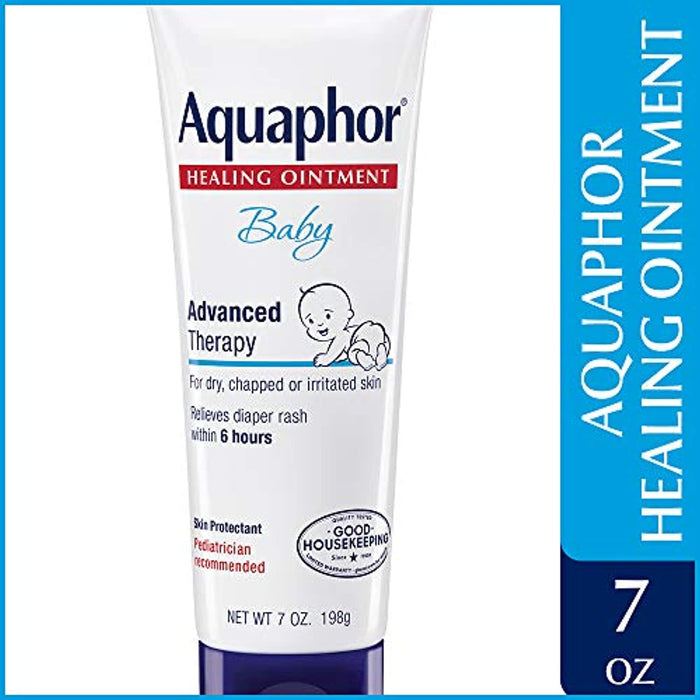 Aquaphor Baby Healing Ointment - For Chapped Skin, Diaper Rash and Minor Scratches - 7 Oz. Tube