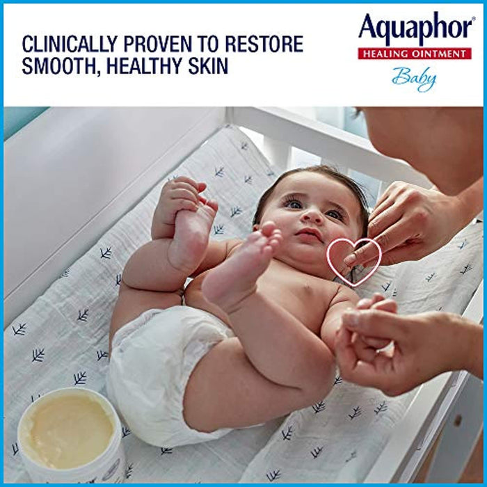 Aquaphor Baby Healing Ointment - Advance Therapy for Diaper Rash, Chapped Cheeks and Minor Scrapes - 14. Oz Jar