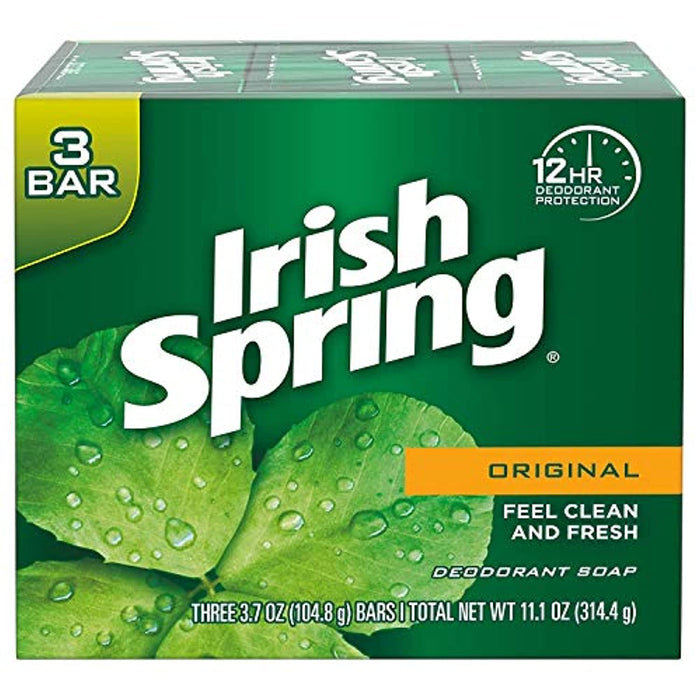 Irish Spring Deodorant Bar Soap, Original, 3 Bar