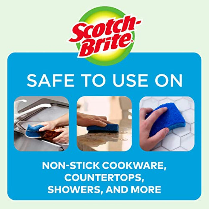 Scotch-Brite Non-Scratch Scrub Sponges, Stands Up to Stuck-on Grime, 6 Scrub Sponges