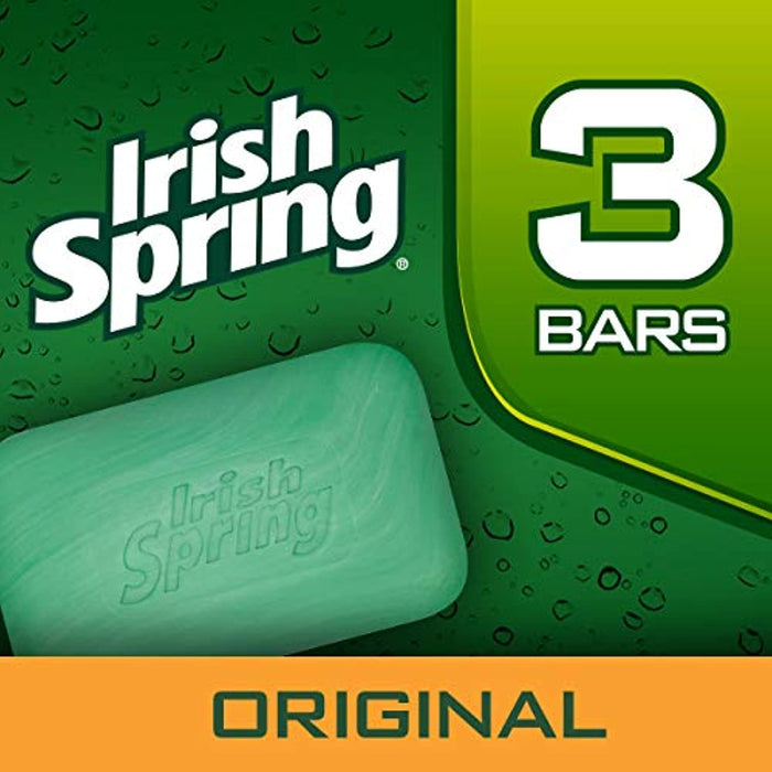 Irish Spring Deodorant Bar Soap, Original, 3 Bar