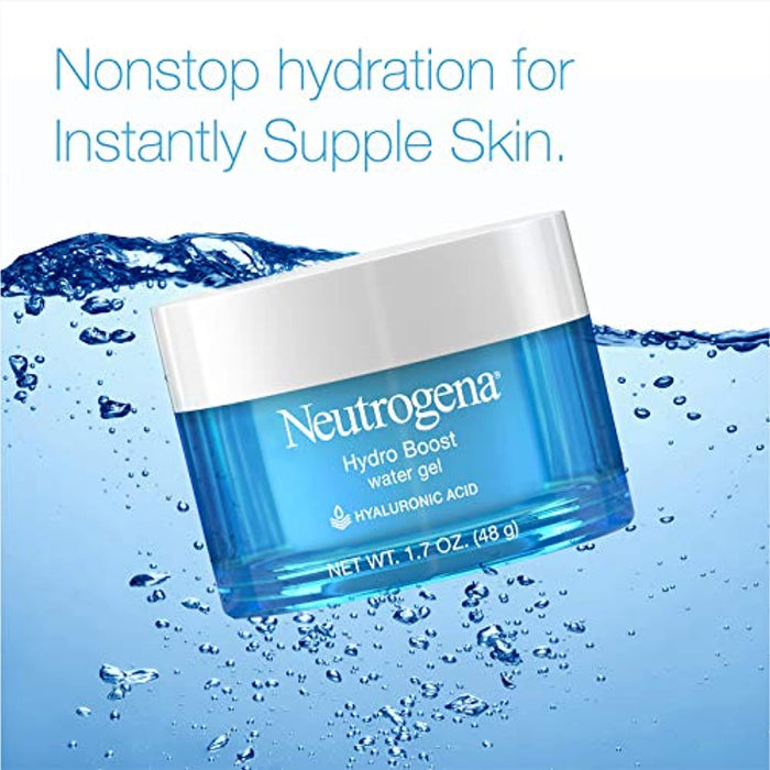 Neutrogena Hydro Boost Hyaluronic Acid Hydrating Water Gel Daily Face Moisturizer for Dry Skin, Oil-Free, Non-Comedogenic & Dye-Free Face Lotion, 1.7 fl. oz