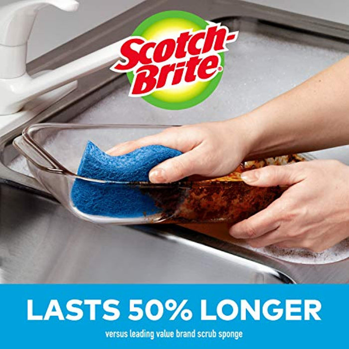 Scotch-Brite Non-Scratch Scrub Sponges, Stands Up to Stuck-on Grime, 6 Scrub Sponges