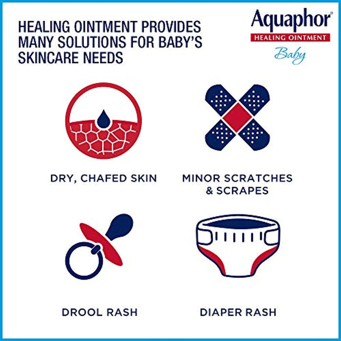 Aquaphor Baby Healing Ointment - Advance Therapy for Diaper Rash, Chapped Cheeks and Minor Scrapes - 14. Oz Jar