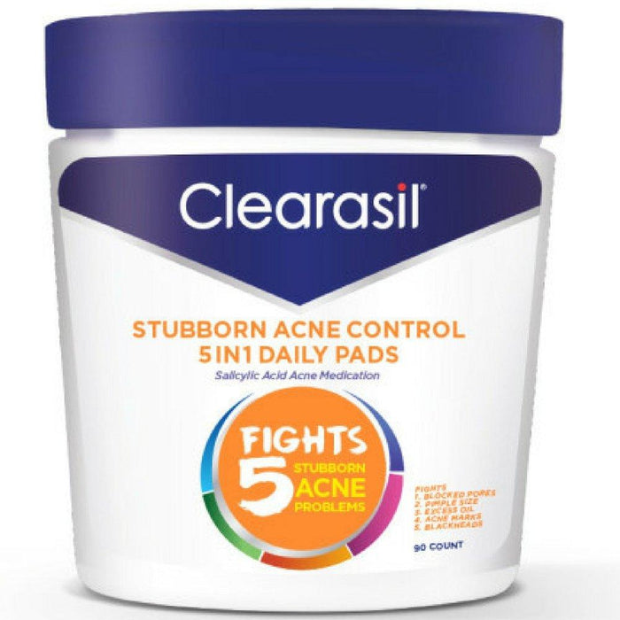 Clearasil Ultra 5 in 1 Acne Face Wash Pads, 90 Count