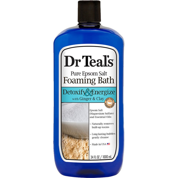 Dr Teal’s Foaming Bath with Pure Epsom Salt, Soothe & Sleep with Lavender, 34 Ounces