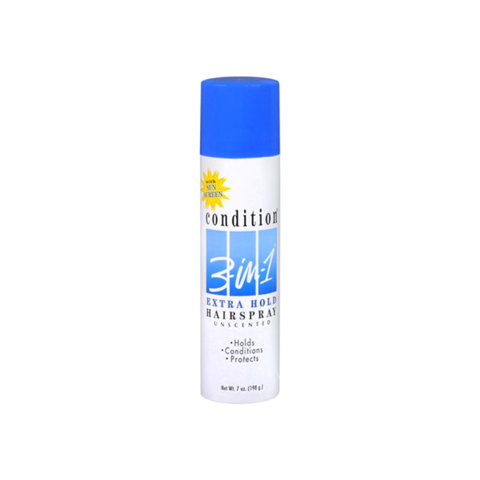 CONDITION 3-In-1 Hairspray Aerosol Extra Hold Unscented 7 oz