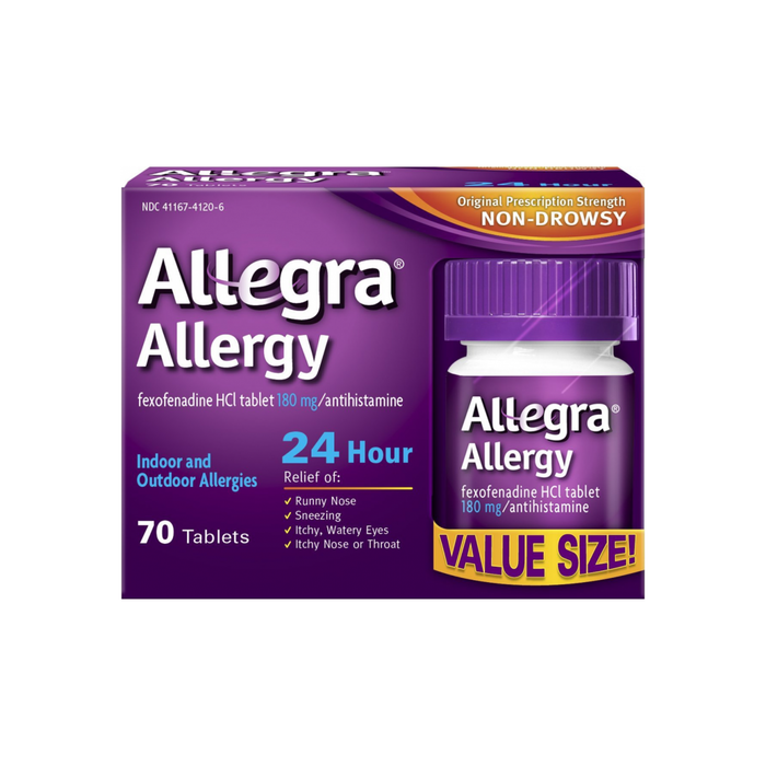 Allegra 24 Hour Allergy Tablets 70 ea