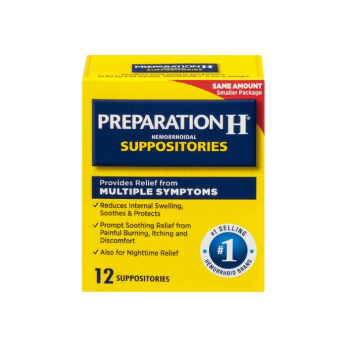 Preparation H Hemorrhoidal Suppositories 12 ea