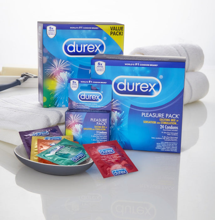 Durex Pleasure Pack Condom, 24 ct