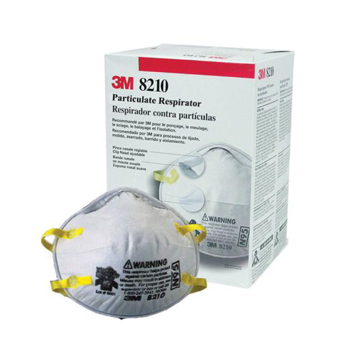 3M Particulate Respirator 8210 NIOSH N95 Box of 20