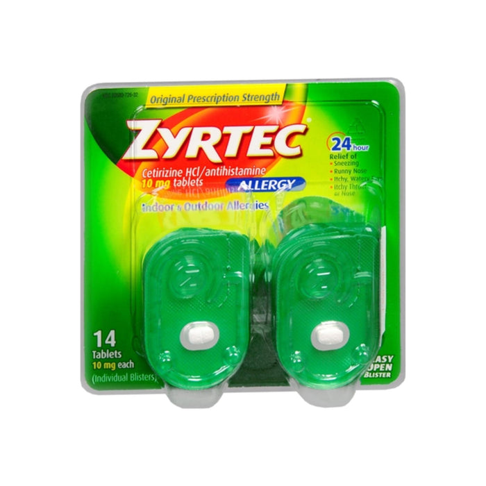 Zyrtec Allergy 10 mg Tablets Blister Pack