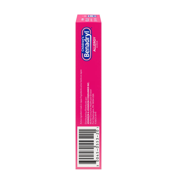 Benadryl Children's Allergy Chewable Tablets, Grape Flavored 20 ea