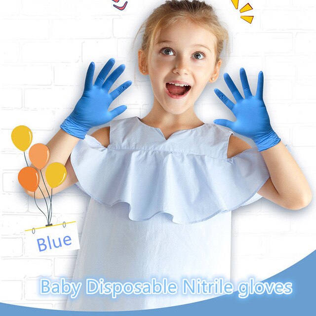 Nitrile Gloves Disposable Baby Mittens kids Students Gloves Food-Grade PVC Eco-friendly Multi-functional latex 2-12 Years Old