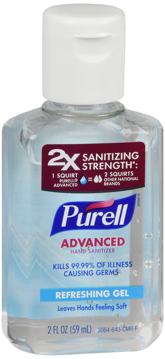 Purell Advanced hand sanitizer .